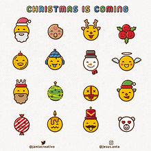 Emojis navideños . % Jesús Anta tarafından hazırlanan Grafik Tasarım, Ve Reklamcılık projesi - 12.01.2016