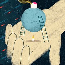 La luna muerta. Fine Arts, Editorial Design, and Traditional illustration project by Fran Pulido - 12.01.2017