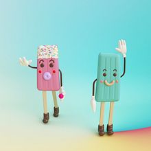 Gelato. 3D, To, Design, and Character Design project by Eva Segen - 07.01.2017