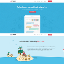 Teem landing page. Een project van Webdesign y Traditionele illustratie van Six Design - 04.12.2017