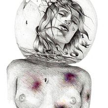 Proyecto violencia Ein Projekt aus dem Bereich Traditionelle Illustration, Bildende Künste, Kreativität, Zeichnung, Bleistiftzeichnung, Malerei und Fotoretuschierung von Ismael González Granero - 12.06.2018