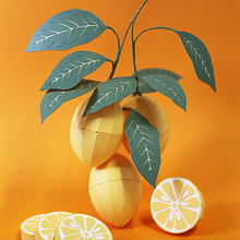 Paper fruits: Lemon. Un progetto di Design, Product design, Illustrazione tradizionale, Paesaggismo e Papercraft di Diana Beltran Herrera - 07.12.2017