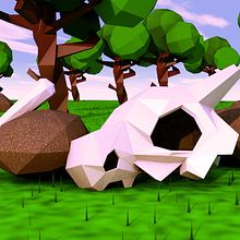 Proyecto Cubone Low Poly . 3D de Claudio Nuñez - 12.08.2017