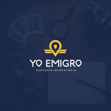 Logo YO EMIGRO . Design editorial și Design grafic de Ana Belén Morales Navarro - 10.10.2017
