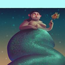 Sirena. Projekt z dziedziny Projektowanie postaci, Trad, c i jna ilustracja użytkownika Josh Merrick - 13.12.2017