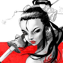 Onna Bugeisha - Mujer samurai.. Un progetto di Fumetto, Character design e Illustrazione tradizionale di Josep Giró - 13.12.2017