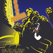 Cartel para concurso carteles festival Jazz de Tortosa ( Catalunya 2009). Design, Graphic Design, and Traditional illustration project by Giuseppe Borio - 12.13.2017
