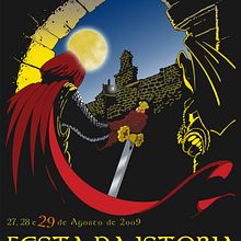Cartel para concurso de carteles Festa da Istoria Ribadavia (Galizia, 2009). Design, Traditional illustration, and Graphic Design project by Giuseppe Borio - 12.13.2017