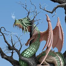El Cuélebre (dragón de la mitología Asturiana). Traditional illustration project by Jerónimo Álvarez Fernández - 12.14.2017