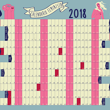 CALENDARIO PLANIFICADOR FEMINISTA. Projekt z dziedziny Projektowanie graficzne użytkownika Catuxa Barreiro - 15.12.2017