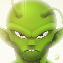 Piccolo. Character Design, Traditional illustration, and Vector Illustration project by Julio Ríos - 12.17.2017