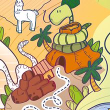 Actividades Terra Natura. Ilustración infantil. Game Design, Graphic Design, and Traditional illustration project by Laura García Mañas - 12.18.2017