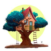 La casa del árbol. Traditional illustration project by DanPa Picaso - 12.21.2017