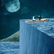 Night boat ride. Ein Projekt aus dem Bereich Collage und Traditionelle Illustration von Paco Campos Pérez - 22.12.2017