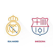 Diseño de escudos del Real Madrid y el Barcelona. Design, Graphic Design, Traditional illustration, and Vector Illustration project by Javi Rodríguez - 12.23.2017