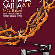 Carteles Semana Santa Ein Projekt aus dem Bereich Design, Traditionelle Illustration und Vektorillustration von Mónica Torralba - 26.12.2017