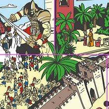 Cartel "David y Goliath". Un progetto di Illustrazione vettoriale di Natalia Martín - 28.12.2017