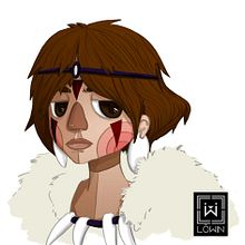 Princesa Mononoke. Projekt z dziedziny Trad, c i jna ilustracja użytkownika Natalia Martín - 22.11.2017