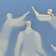 The swimmers. Un projet de Beaux Arts, Collage et Illustration traditionnelle de Sonia Alins Miguel - 27.10.2017