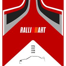 Poster Ralliart. Automotive Design, Graphic Design, and Traditional illustration project by Alexandru Florentin Zaharia - 09.14.2016
