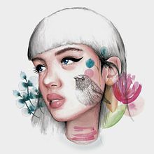 Punto magenta: Retrato ilustrado en acuarela. Un proyecto de Arte urbano, Diseño y Diseño gráfico de Nicoll Callejas - 03.01.2018
