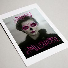 Postal Halloween. Graphic Design, and Traditional illustration project by Eva Mimbrera - 11.26.2017