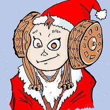 Dama de Elche - Papá Noël. Fine Arts, Comic, and Traditional illustration project by Alejandro Fuentes Alonso - 12.24.2017