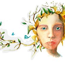 Retrato ilustrado en acuarela, técnica seca y ordenador. . % contacto_41 tarafından hazırlanan Geleneksel illüstras, Ve on projesi - 01.05.2018