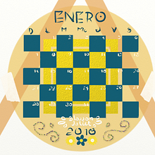 Calendario 2018 - Con fechas Ein Projekt aus dem Bereich Design, Grafikdesign und Traditionelle Illustration von Blossom Juliet - 04.01.2018