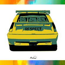 Stencil Renault 5 Turbo. Street Art project by Mark Macie - 12.07.2017