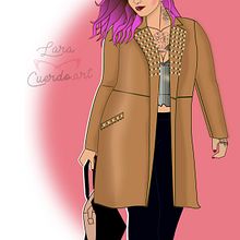 Ilustración CURVY de Moda OI18 "Camel colour is the new Black". Un proyecto de Bellas Artes, Diseño y Diseño gráfico de Lara Cuerdo Cabrera - 07.01.2018