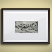 Grabado de un paisaje Islandés. Traditional illustration project by Elena Barroso Sanz - 02.22.2015