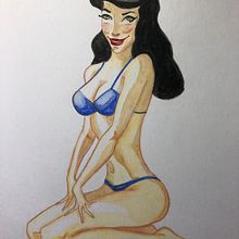 Mi Proyecto del curso: Cómo conquistar a una Pin Up con lápices acuarelables. Un projet de Illustration traditionnelle de javierochoalacar - 07.01.2018