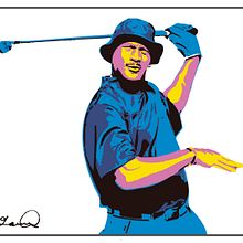 Imprimibles - Cuadros de Michael Jordan jugando al Golf. Street Art, Vector Illustration, and Painting project by Mark Macie - 12.13.2017