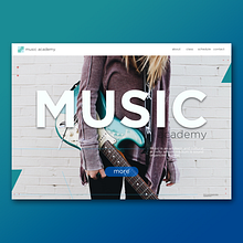 Music Academy. Art Direction, Design, Interactive Design, and UX / UI project by Samuel Castillo - 01.10.2018