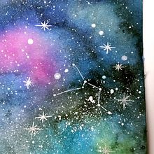 Mi Proyecto: Técnicas modernas de Acuarela - Galaxia. Design, and Traditional illustration project by Yiss MarLom - 01.10.2018