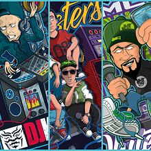 Hip Hop-Rap-Mc-Dj. Un proyecto de Diseño e Ilustración vectorial de Mr Nejo - 12.01.2018