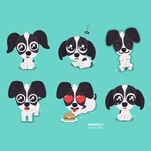 Stickers Alba. Traditional illustration, and Vector Illustration project by Ainara García Miguel - 01.12.2018