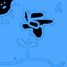 El hombre amarillo en mundo azul. Character Animation, Street Art, Arts, and Crafts project by Roberto David Ortega - 01.12.2018