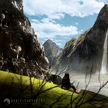 Matte Painting - Chavín de Huantar Ein Projekt aus dem Bereich Grafikdesign, Digitale Architektur und Digitale Illustration von Daniel Carranza - 13.01.2019
