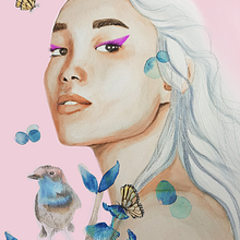 Mi Proyecto del curso: Retrato ilustrado en acuarela. Un proyecto de Bellas Artes de Nora Jirafas - 13.01.2018
