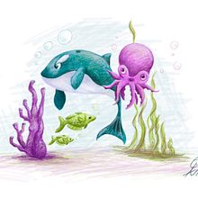 Mi Proyecto del curso: Ilustración digital con lápices de colores. Traditional illustration project by Gloria Barranco - 01.14.2018