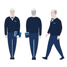 Diseño de personajes para BBVA. Un progetto di Character design, Illustrazione tradizionale e Illustrazione vettoriale di Ajo Galván - 15.01.2018