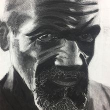 Carboncillo, foto de Lee Jeffries. Un proyecto de Ilustración tradicional de Daniel de la Calva Carvajal - 09.09.2017