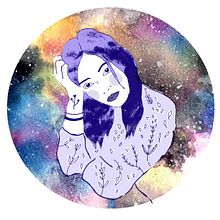 Woman of the galaxy: Técnicas modernas de Acuarela. Un proyecto de Bellas Artes, Dirección de arte, Ilustración tradicional y Pintura de Florencia Rigiroli - 15.01.2018