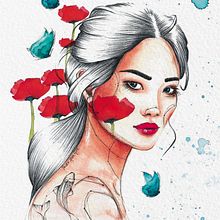 Retrato ilustrado en acuarela. Un proyecto de Ilustración tradicional de yaizadibuja - 15.01.2018