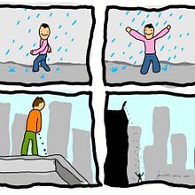 Rain. Comic, Design, Graphic Design, and Traditional illustration project by Javier Eme Uve - 12.20.2017