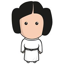 Ilustración "Princesa Leia". Un progetto di Illustrazione vettoriale di Adrián Hevia - 17.01.2018
