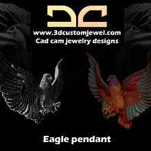 Silver eagle pendant Ein Projekt aus dem Bereich Schmuckdesign von Diego Aramburu - 18.01.2018