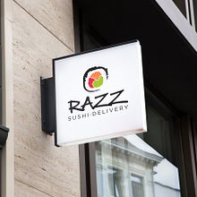 Razz Sushi. Br, ing, Identit, Design, Information Design, Product Design, Graphic Design, Design Management, Vector Illustration, Packaging, and Advertising project by Daniela Nettle - 01.20.2017
